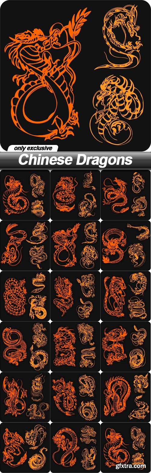 Chinese Dragons - 17 EPS