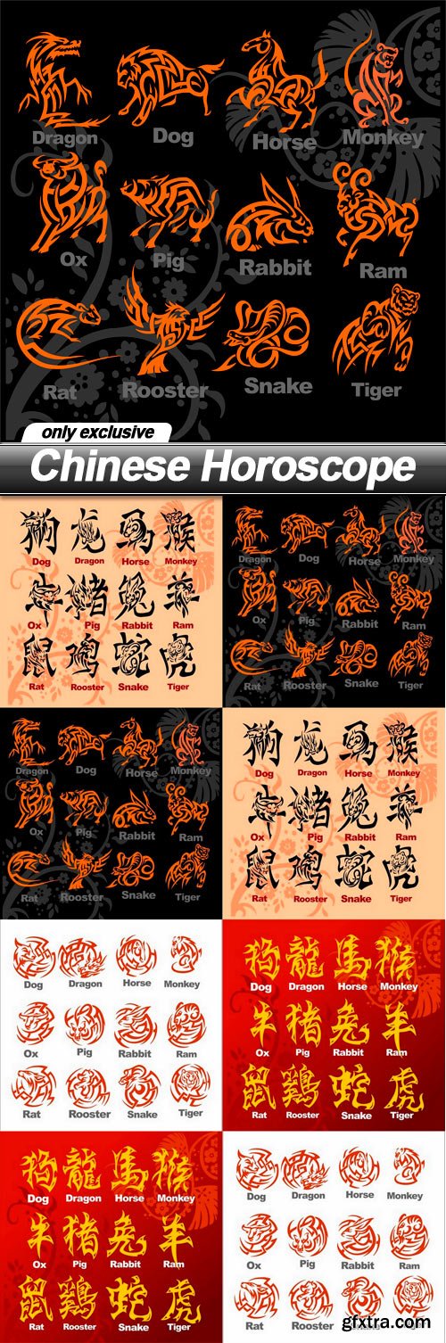 Chinese Horoscope - 8 EPS