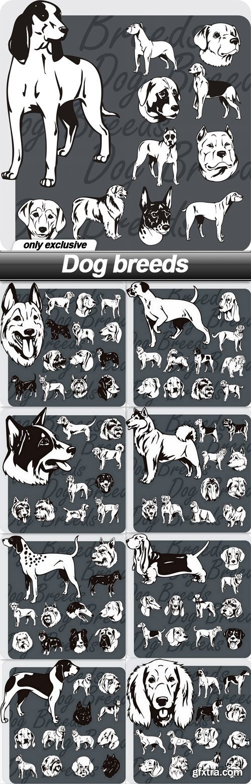 Dog breeds - 9 EPS