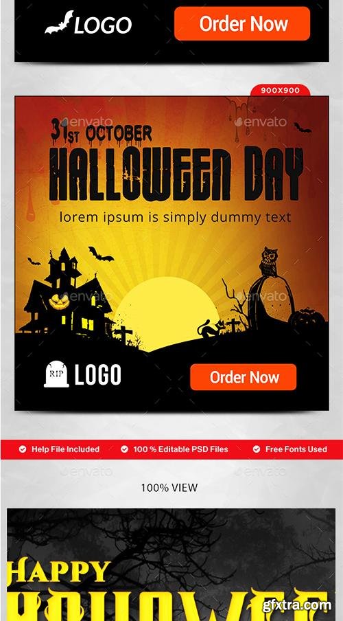 Graphicriver Halloween Instagram Templates - 10 Designs 13341396