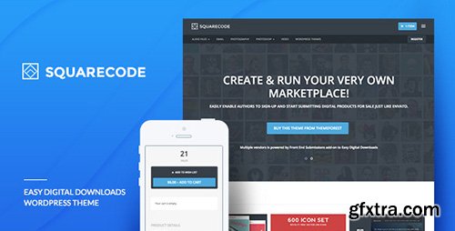 ThemeForest - SquareCode v2.4.1 - Marketplace for Easy Digital Downloads - 8219662