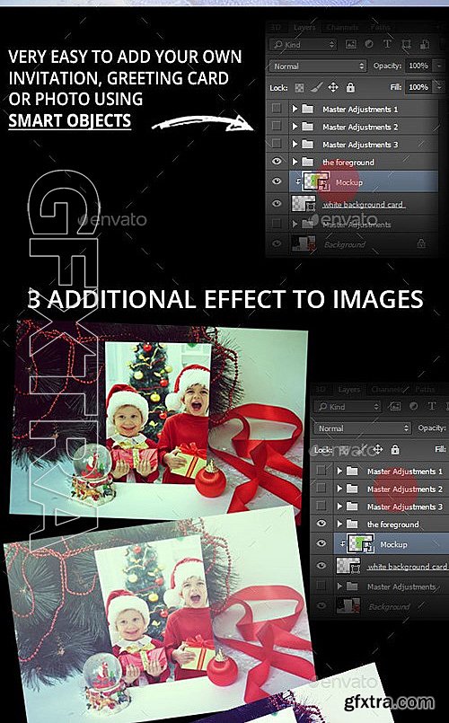 GraphicRiver - Christmas New Year Card Mockup 13340361