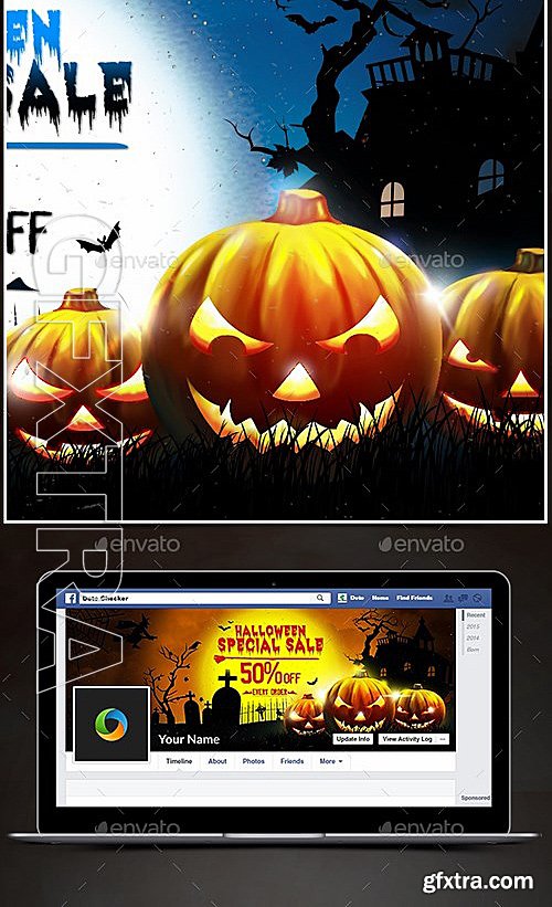 GraphicRiver - Halloween Facebook Covers - 2 Designs 13341284