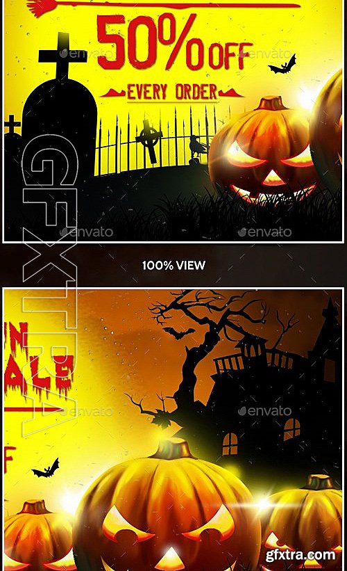 GraphicRiver - Halloween Facebook Covers - 2 Designs 13341284