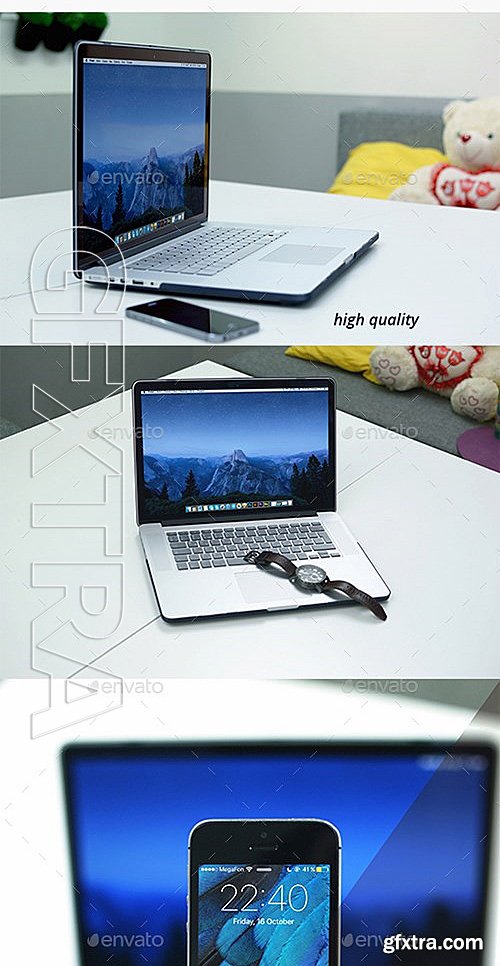 GraphicRiver - Macbook Pro 2015 PSD Mockup Pack 2 Phone 5s 13323905