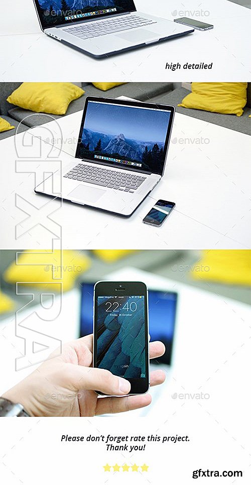 GraphicRiver - Macbook Pro 2015 PSD Mockup Pack 2 Phone 5s 13323905