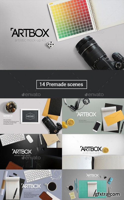 Graphicriver ArtBox - Artistic Mockup Kit 12147534