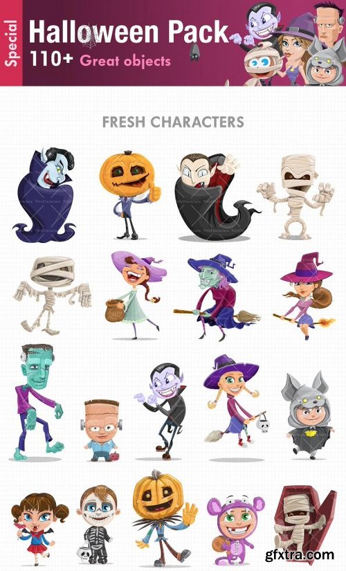 Halloween Cartoon Character Ultimate Bundle