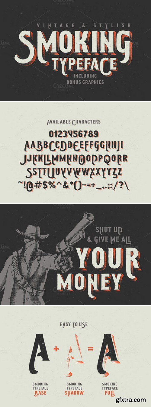 CM - Smoking typeface + Illustration 411226