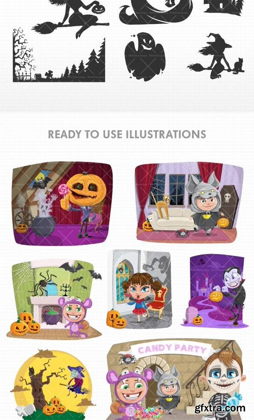 Halloween Cartoon Character Ultimate Bundle