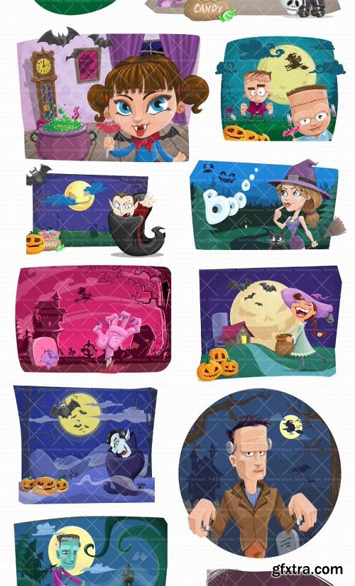 Halloween Cartoon Character Ultimate Bundle