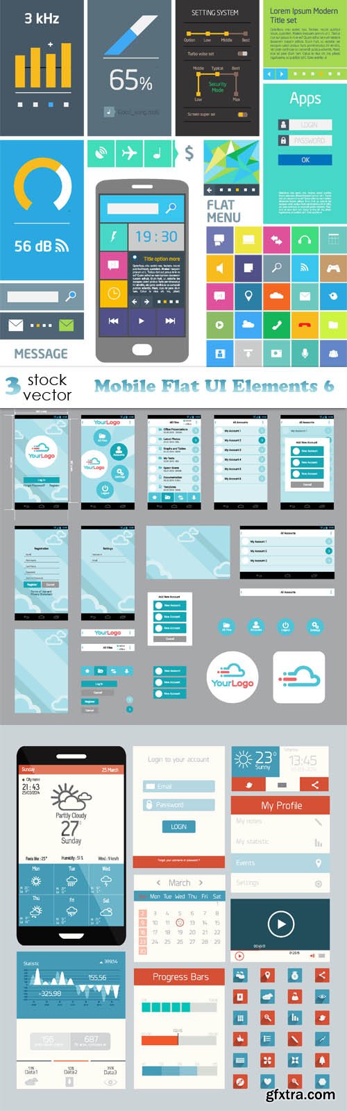 Vectors - Mobile Flat UI Elements 6