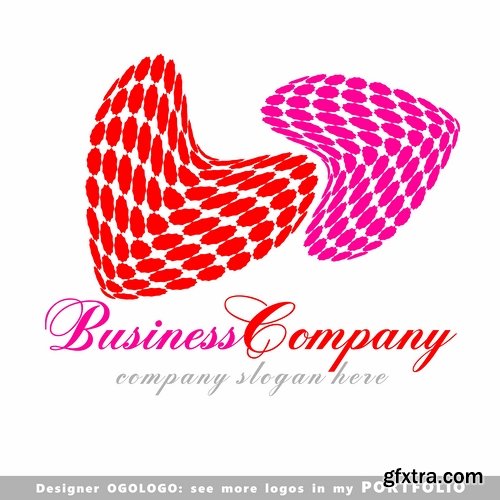 Collection picture vector logo illustration of the business campaign #14-25 EPS