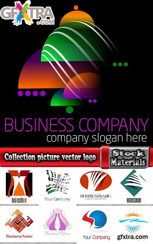 Collection picture vector logo illustration of the business campaign #14-25 EPS