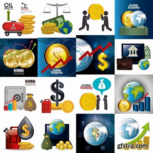 Collection of vector image conceptual business infographics #14-25 Eps