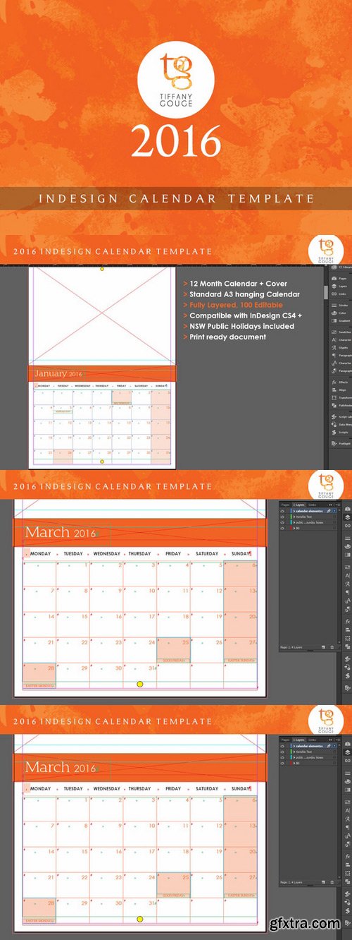 CM - 2016 Calendar Template 400642