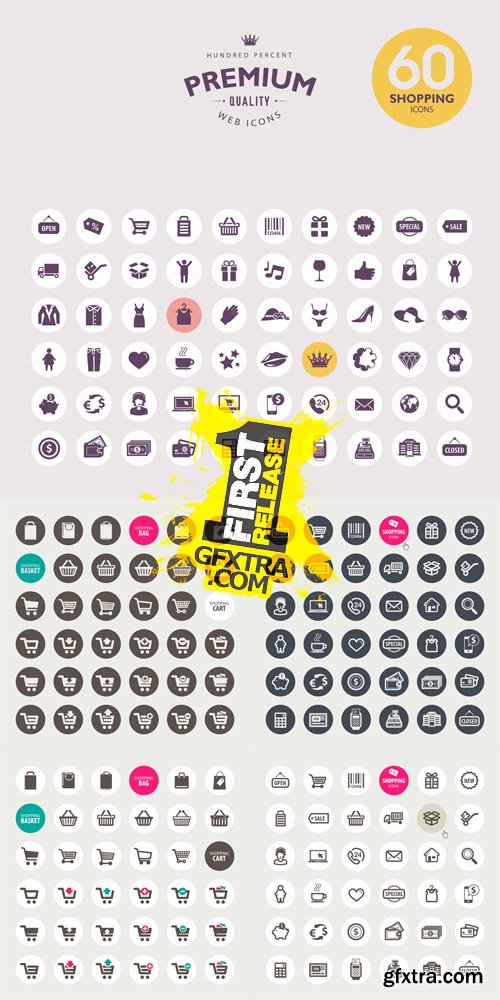 Web Shoping Icons Vector Set