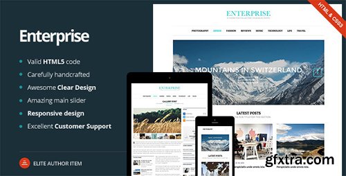 ThemeForest - Enterprise v1.1 - Responsive Magazine, News, Blog - 6350153