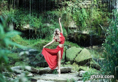 Ballerina on a rock