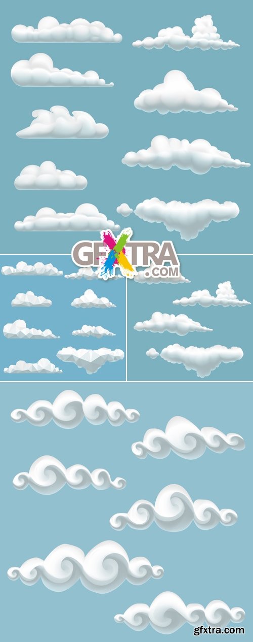 White Clouds Vector