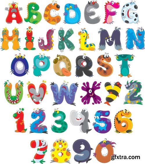 Cartoon alphabet