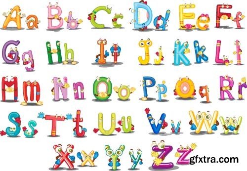 Cartoon alphabet