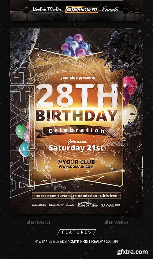 GraphicRiver - Birthday Party - Flyers Bundle 12755283