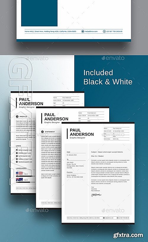 GraphicRiver - Andersons Clean Resume Set 13307738