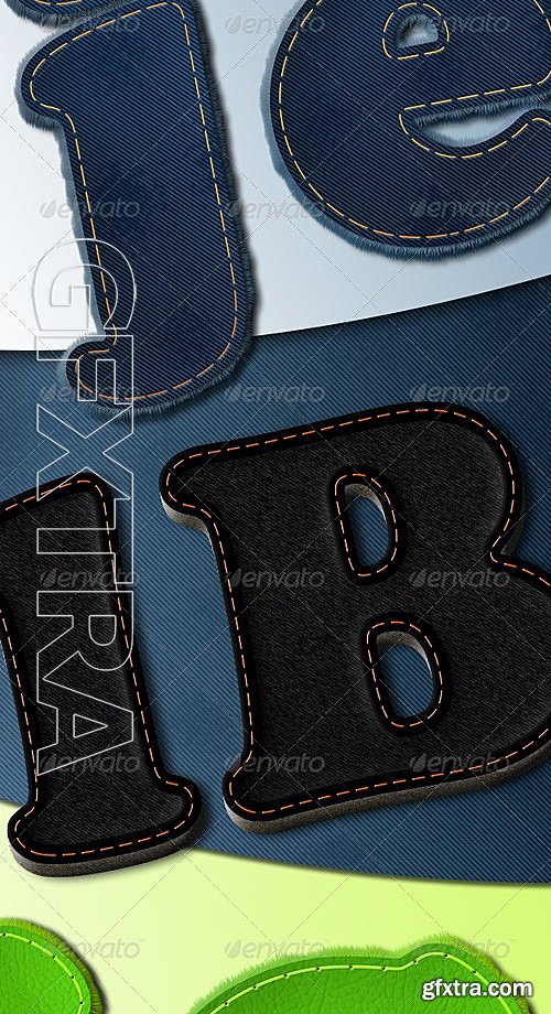GraphicRiver - 3D Stitched Leather & Jeans Photoshop Actions 8431893