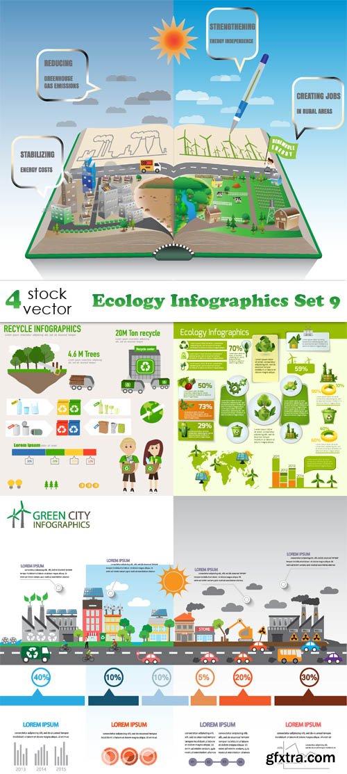 Vectors - Ecology Infographics Set 9