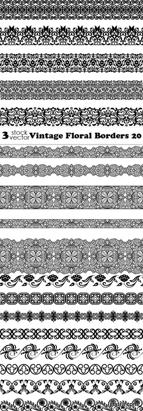 Vectors - Vintage Floral Borders 20