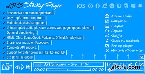 CodeCanyon - MP3 Sticky Player v4.0 - 6552687