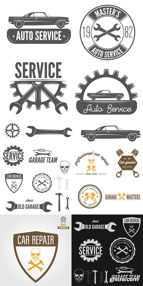 Car Repair Vector Set