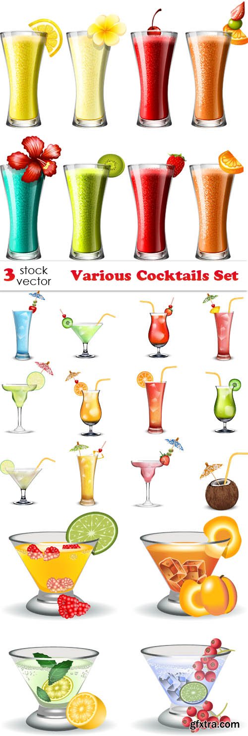 Vectors - Various Cocktails Set