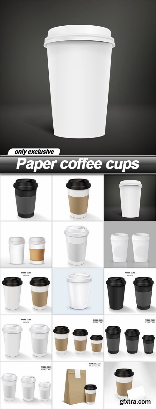 Paper coffee cups - 15 EPS