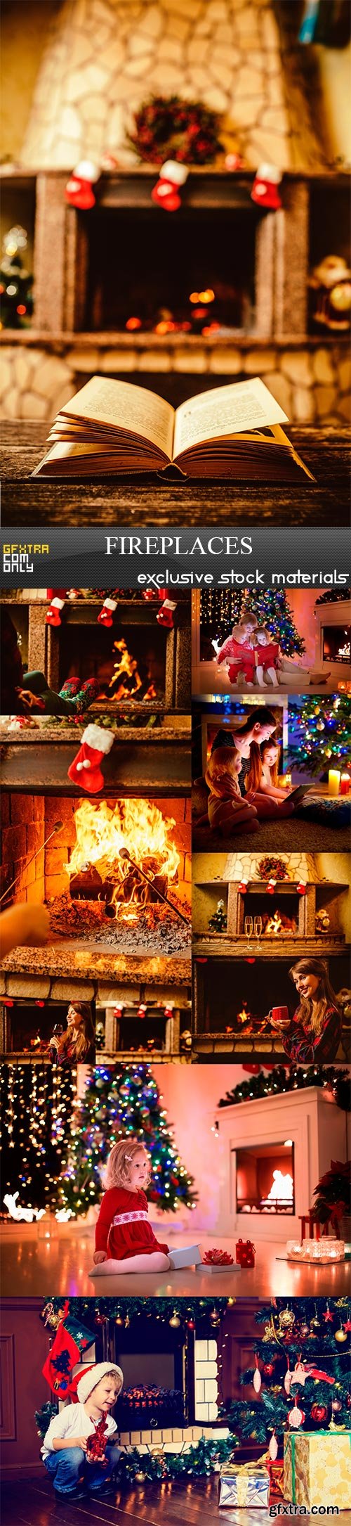 Fireplaces, 10 x UHQ JPEG