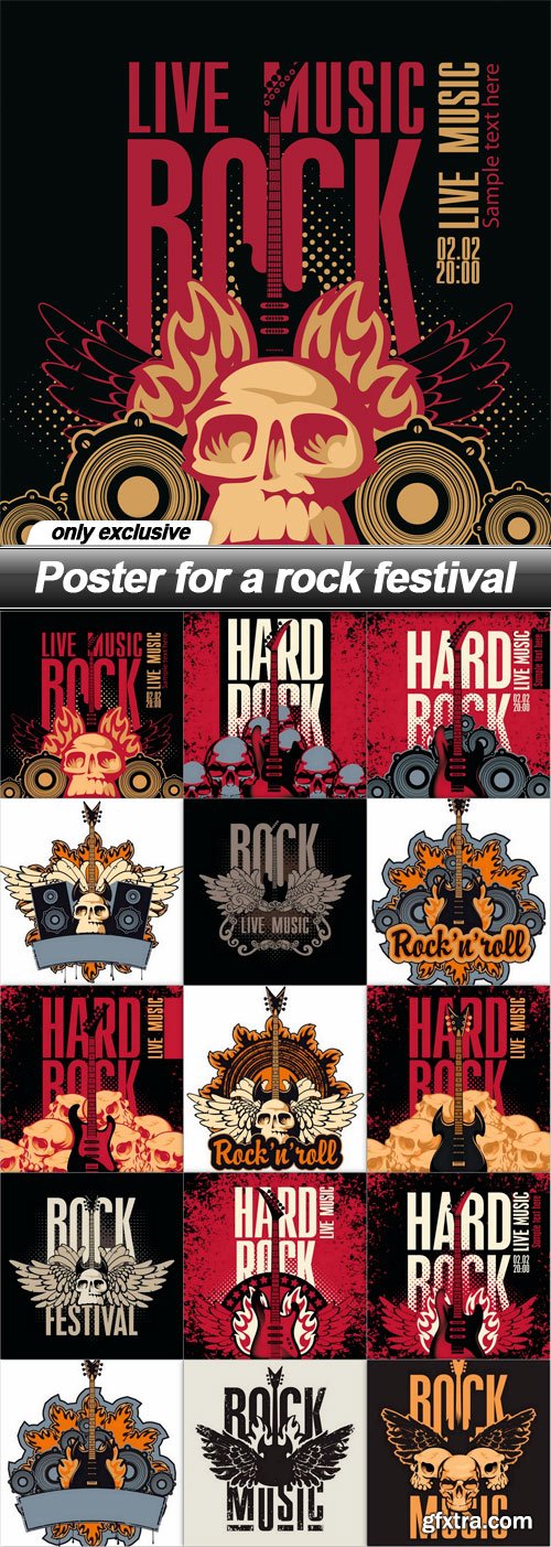 Poster for a rock festival - 15 EPS