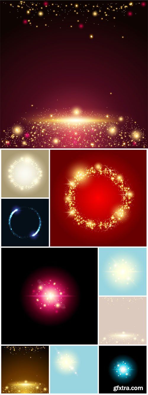 Vector backgrounds with glow