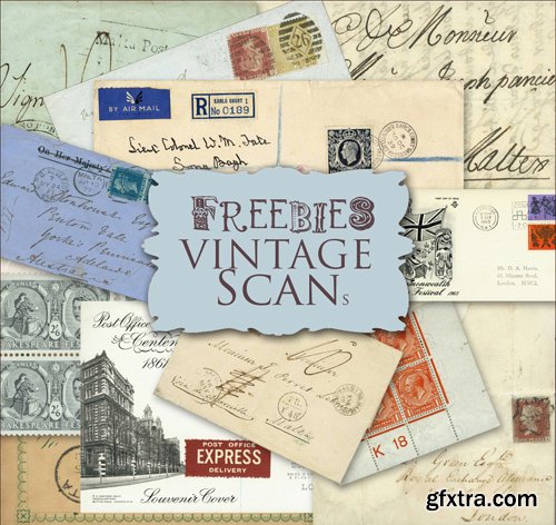 Scrap Kit - Vintage Letters & Postage Stamps