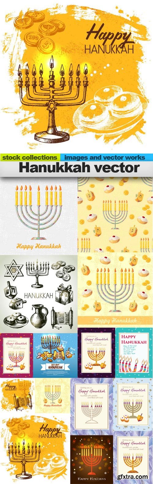 Hanukkah vector, 15 x EPS