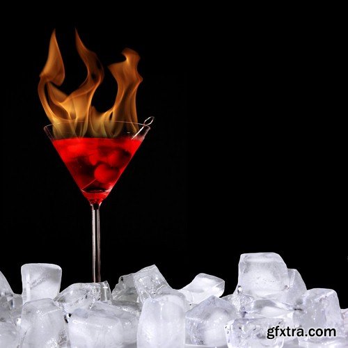 Cocktail ice and fire