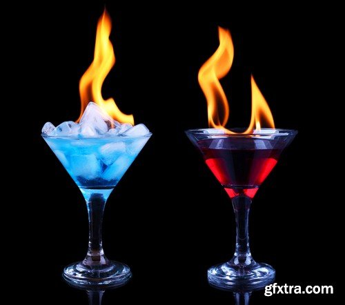 Cocktail ice and fire