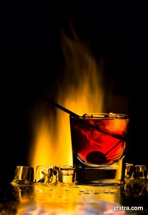 Cocktail ice and fire