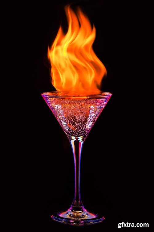 Cocktail ice and fire