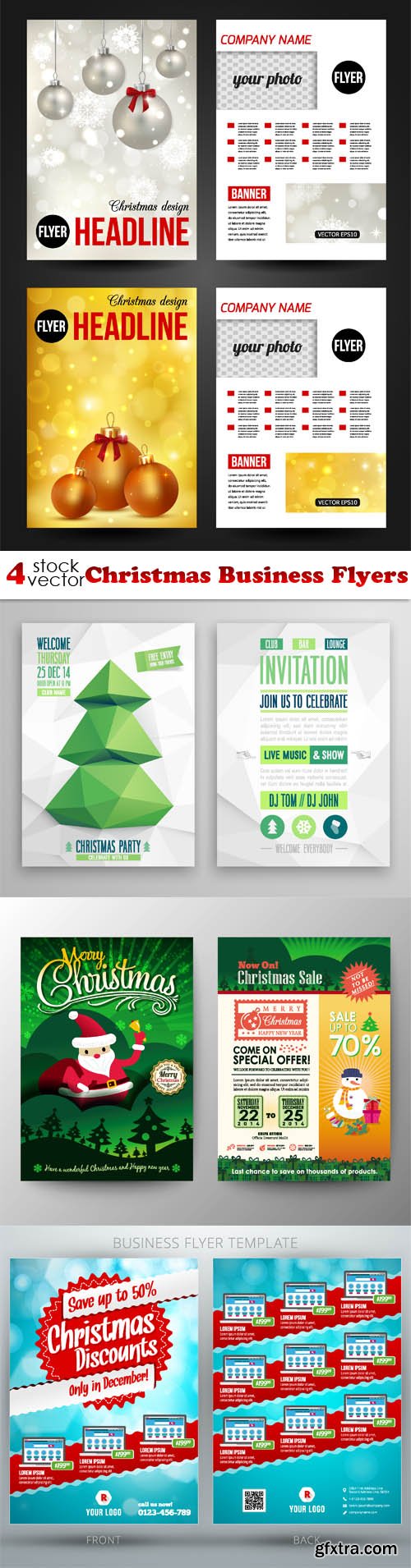 Vectors - Christmas Business Flyers