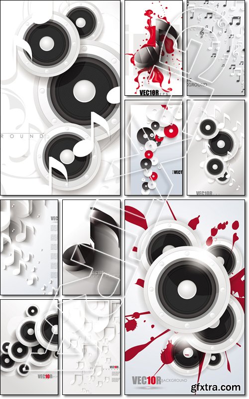 EPS10 vector music note background design - Vector