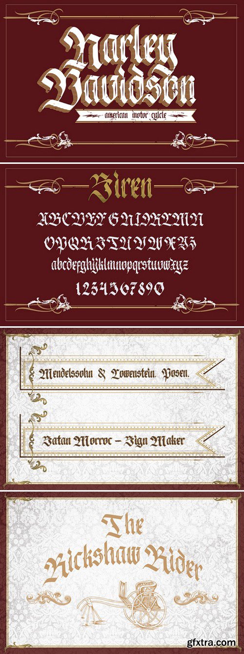 CM - Siren Blackletter Font 413512