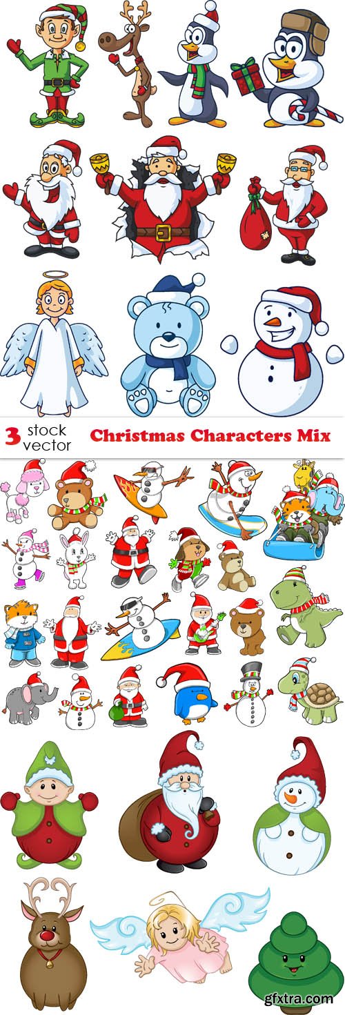 Vectors - Christmas Characters Mix