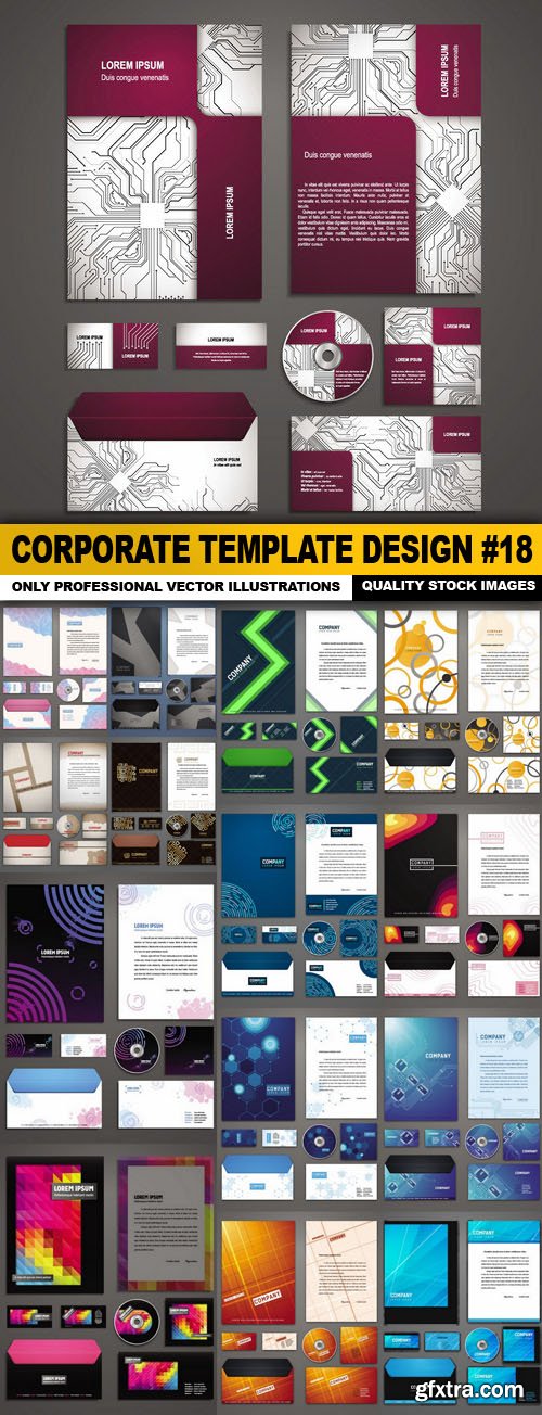 Corporate Template Design #18 - 15 Vector