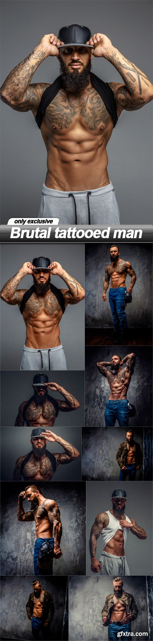 Brutal tattooed man - 10 UHQ JPEG